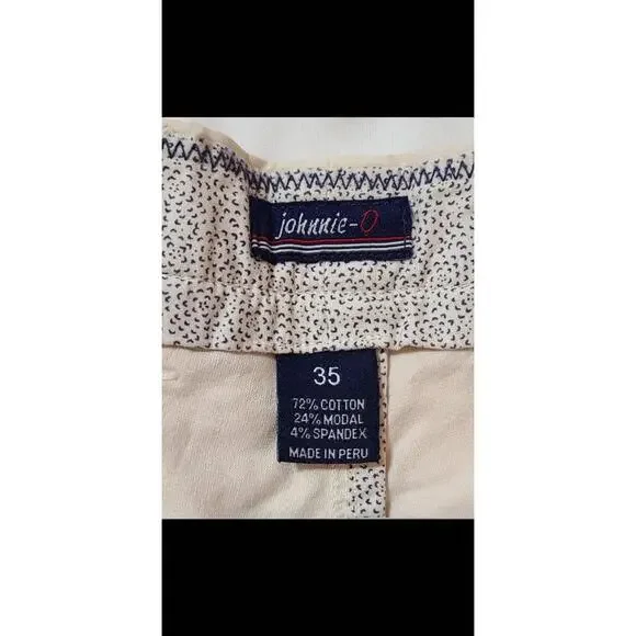 Johnnie-O Khaki Golf Shorts Men 35 Gray Chino Flat Front Outdoor Casual - Picture 8 of 11